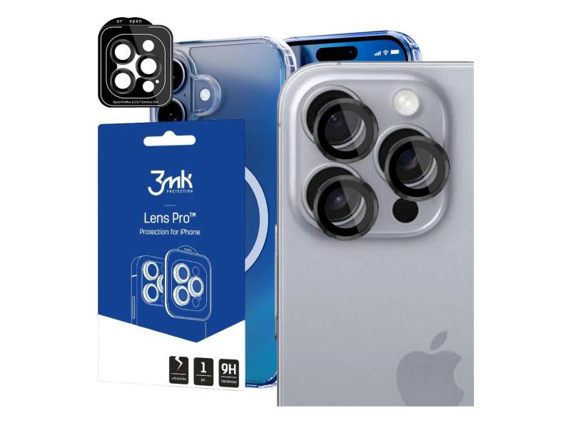 3mk Lens Protection Pro do iPhone 16 Pro/16 Pro Max Black